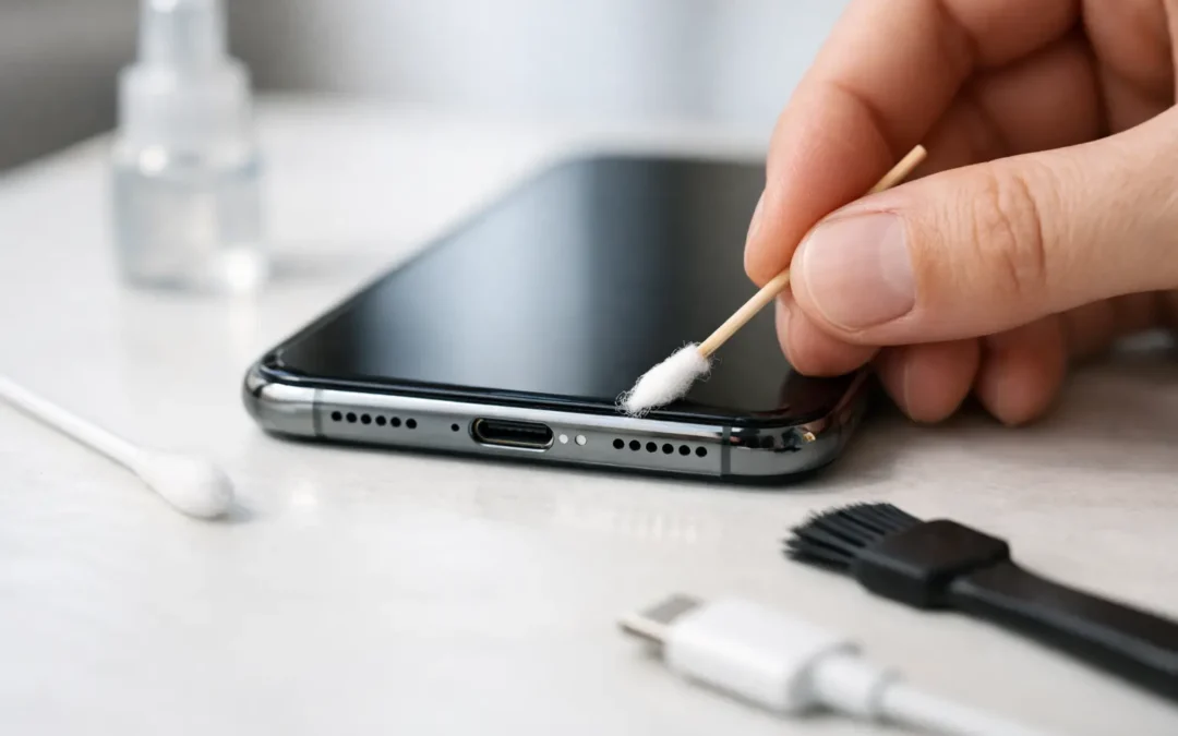 Come pulire connettore ricarica telefono bene